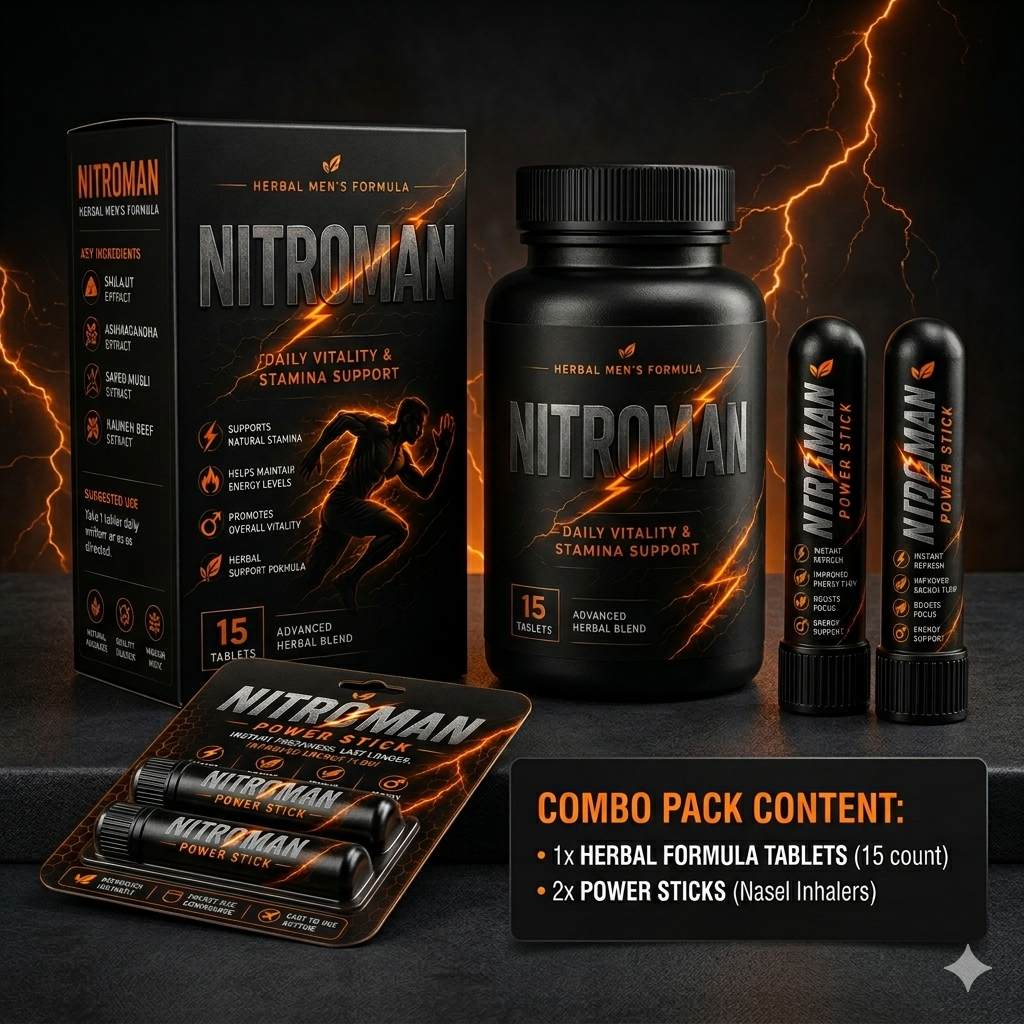 NITROMAN TABLET + 2 POWER STICKS | 30 Days Money Back Gurantee