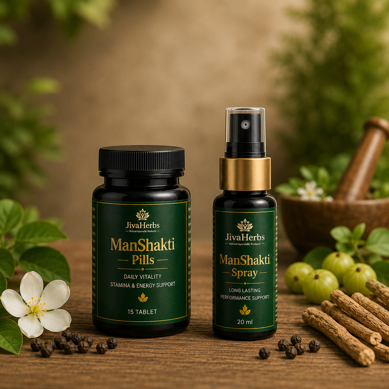 ManShakti Pills + Spray Combo | 30 DAYS MONEY BACK GURANTEE