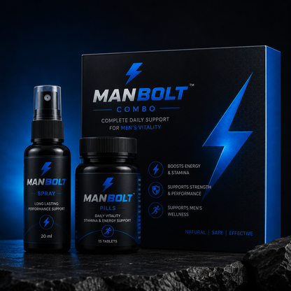 ManBolt Pills + Spray Combo | 30 DAYS MONEY BACK GURANTEE