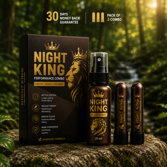 Night King Spray + 2 Nasal Inhaler | 30 DAYS MONEY BACK GURANTEE